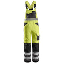 Snickers 0113 High Visibility Bib & Brace Klasse 2 Hv Yellow - Muted Black