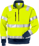 Fristads Hi Vis Sweatshirt Met Korte Rits Klasse 3 728 Shv