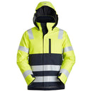 Snickers 1163 Protecwork Isolerend Jack Met Capuchon High-Vis Klasse 3 Hv Yellow - Navy
