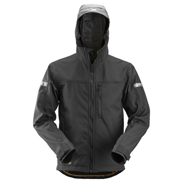 Snickers 1229 Allroundwork Soft Shell Jack Met Capuchon Black