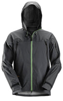 Snickers 1300 Flexiwork Stretch Waterproof Shell Jack Steel Grey - Black