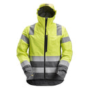 Snickers 1330 Allroundwork High-Vis Waterproof Shell Jack Klasse 3 Hv Yellow - Steel Grey