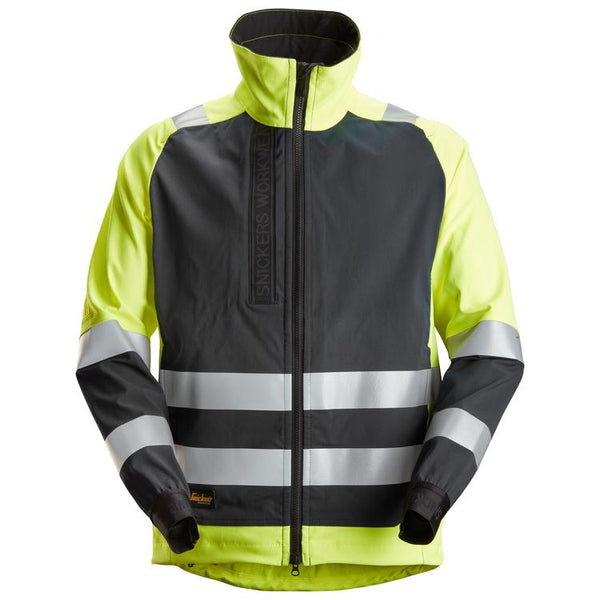 Snickers 1539 Allroundwork High-Vis Ongevoerd Jack Met Rits Kl 2 Hv Yellow - Black