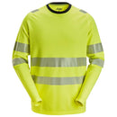 Snickers 2431 High-Vis Klasse 2/3 T-Shirt Met Lange Mouwen Hv Yellow - Base