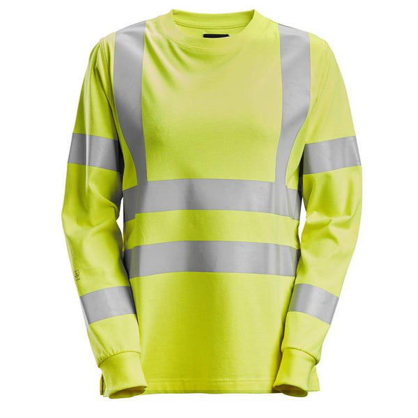 Snickers 2476 Protecwork Dames T-Shirt Met Lange Mouwen High-Vis Klasse 3/2 Hv Yellow - Base