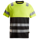 Snickers 2535 High-Vis Klasse 1 T-Shirt Black - Hv Yellow