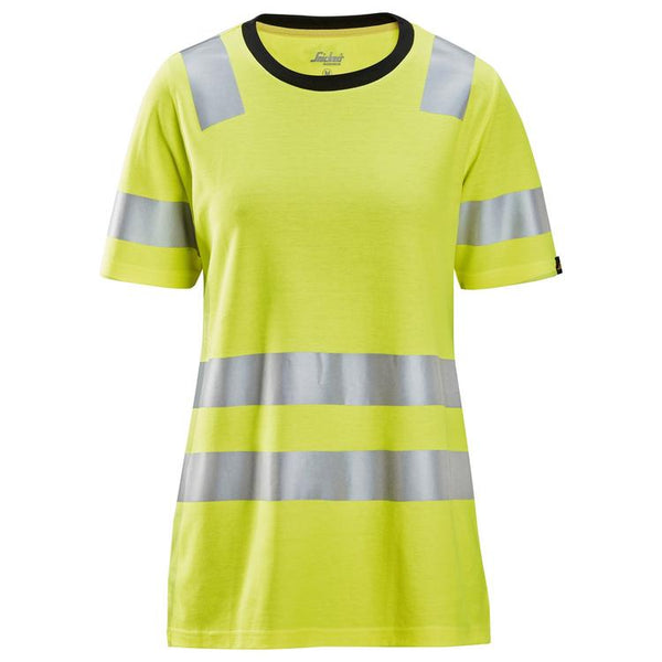 Snickers 2537 High-Vis Klasse 2 Dames T-Shirt Hv Yellow - Base