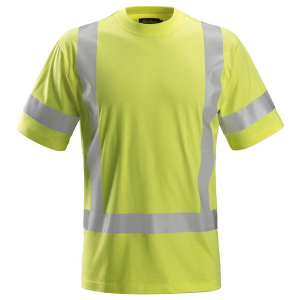 Snickers 2562 Protecwork T-Shirt Met Korte Mouwen High-Vis Klasse 3 Hv Yellow - Base