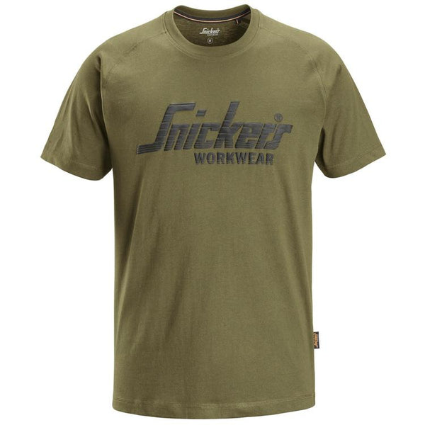 Snickers 2590 Logo T-Shirt Khaki Green
