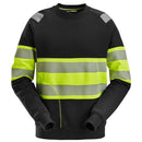 Snickers 2830 High-Vis Klasse 1 Sweatshirt Black - Hv Yellow