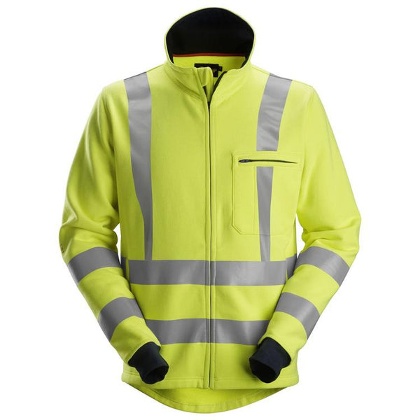 Snickers 2864 Protecwork Sweatshirt Met Rits High-Vis Klasse 3 Hv Yellow - Navy