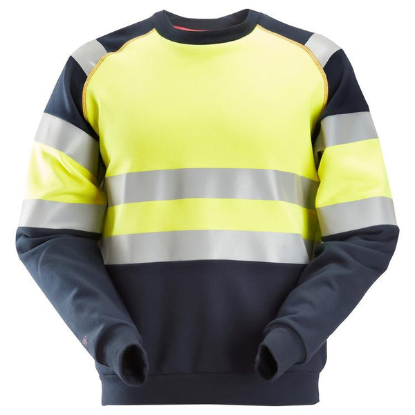 Snickers 2869 Protecwork Sweatshirt High-Vis Klasse 1 Navy - Hv Yellow