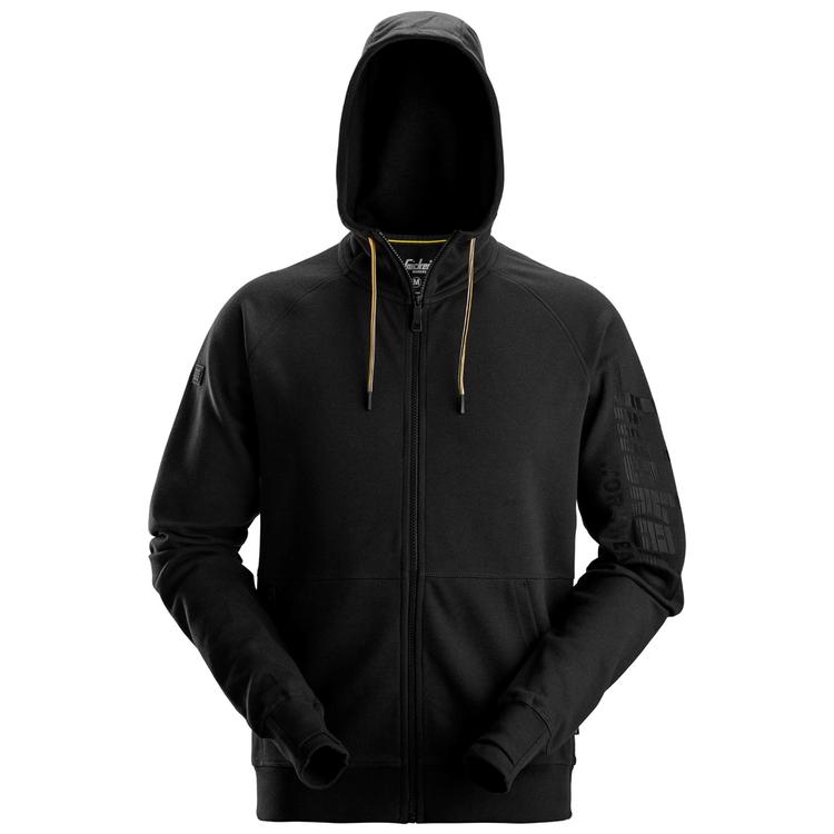 Snickers 2895 Logo Full-Zip Hoodie Black