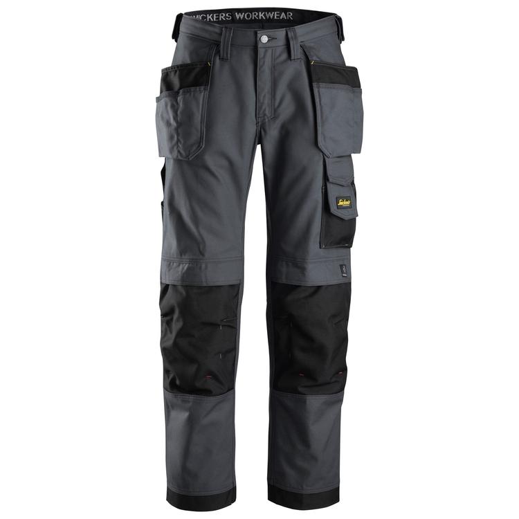 Snickers 3214 Canvas+ Werkbroek Met Holsterzakken Steel Grey - Black