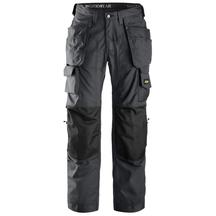 Snickers 3223 Rip-Stop Vloerleggersbroek Met Holsterzakken Steel Grey - Black