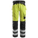 Snickers 3333 High-Vis Werkbroek Klasse 2 Hv Yellow - Muted Black