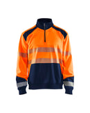 Werkkledij Blaklader 3556 Sweatshirt Halve Rits High Vis