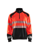 Werkkledij Blaklader 3556 Sweatshirt Halve Rits High Vis