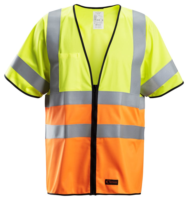 Snickers 4361 Protecwork Vest Klasse 3/2 Hv Yellow - Hv Orange