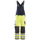 Snickers 6060 Protecwork Bib & Brace High-Vis Klasse 2 Hv Yellow - Navy