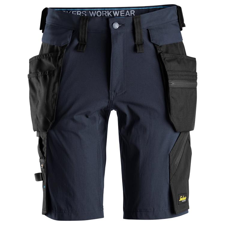 Snickers 6108 Litework Kortebroek+ Met Afneembare Holsterzakken Navy - Black