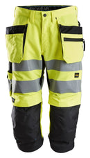 Snickers 6134 Litework High-Vis Pirate Werkbroek+ Met Holsterzakken Klasse 2 Hv Yellow - Black