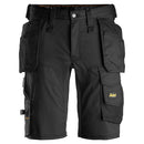 Snickers 6141 Allroundwork Stretch Korte Broek Met Holsterzakken Black