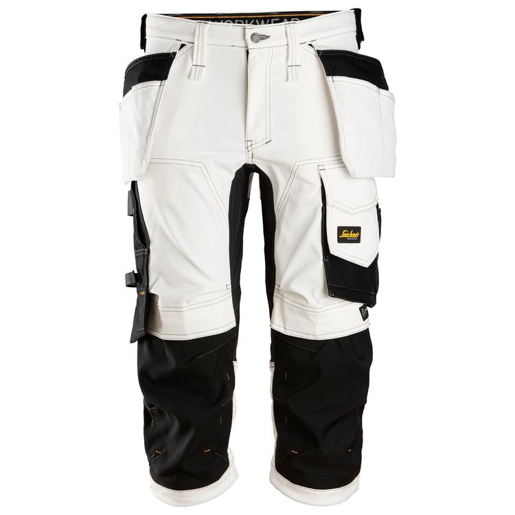 Snickers 6142 Allroundwork Stretch Pirate Broek Met Holsterzakken White - Black