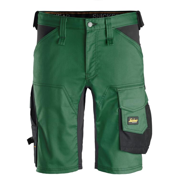 Snickers 6143 Allroundwork Stretch Korte Broek Forest Green - Black