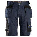 Snickers 6151 Allroundwork Stretch Loose Fit Korte Werkbroek Met Holsterzakken Navy - Black