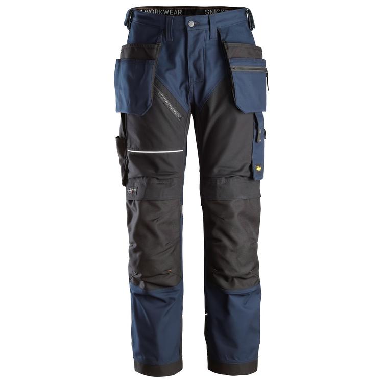 Snickers 6214 Ruffwork Canvas+ Werkbroek+ Met Holsterzakken Navy - Black