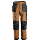Snickers 6224 Allroundwork Canvas+ Werkbroek Met Holsterzakken Brown - Black