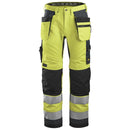 Snickers 6230 Allroundwork High-Vis Werkbroek+ Met Holsterzakken Klasse 2 Hv Yellow - Steel Grey