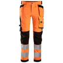 Snickers 6243 Allround High-Vis Stretch Werkbroek Met Holsterzakken Kl2 Hv Orange - Black