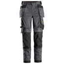 Snickers 6247 Allroundwork Dames Stretchbroek Met Holsterzakken Steel Grey - Black