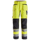 Snickers 6260 Protecwork Werkbroek Met Holsterzakken High-Vis Klasse 2 Hv Yellow - Navy