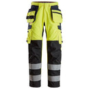 Snickers 6264 Protecwork Werkbroek Met Scheenbeen Versterking Holsterzakken High-Vis Klasse 2 Hv Yellow - Navy