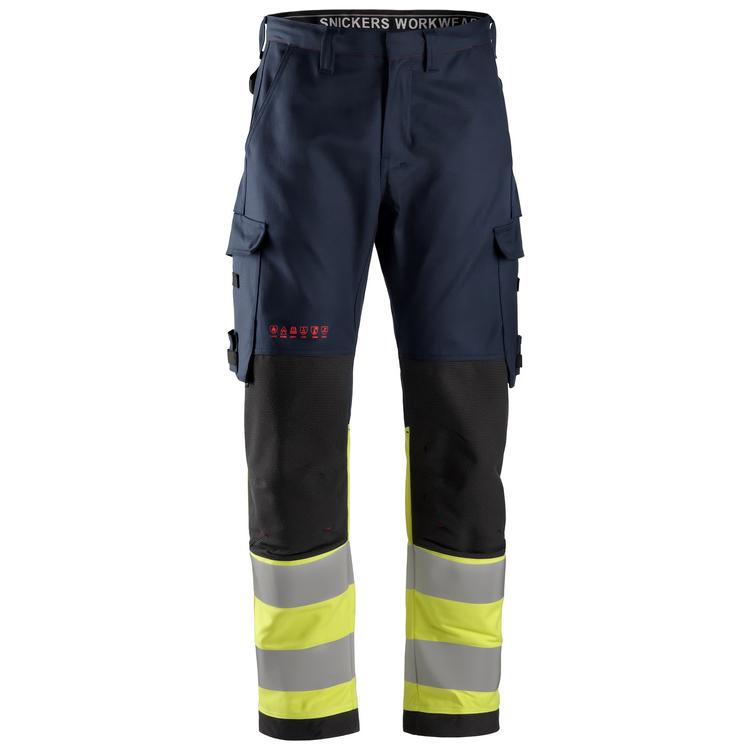 Snickers 6363 Protecwork Las Werkbroek High-Vis Klasse 1 Navy - Hv Yellow