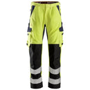 Snickers 6364 Protecwork Werkbroek Met Scheenbeen Versterking High-Vis Klasse 2 Hv Yellow - Navy