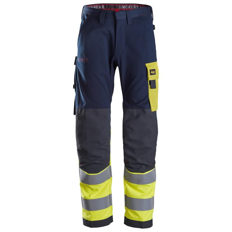 Snickers 6376 Protecwork Werkbroek High-Vis Klasse 1 Navy - Hv Yellow