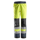 Snickers 6530 Allroundwork High-Vis Waterproof Shell Broek Klasse 2 Hv Yellow - Navy