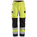 Snickers 6563 Protecwork Waterproof Shell Werkbroek High-Vis Klasse 2 Hv Yellow - Navy