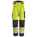 Snickers 6630 High-Vis Klasse 2 Waterproof 37.5 2-Laags Licht Gewatteerde Werkbroek Hv Yellow - Black