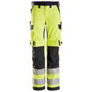 Snickers 6760 Protecwork High-Vis Kl 2 Damesbroek Hv Yellow - Navy