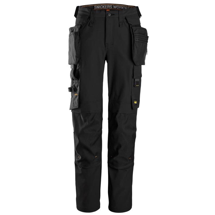 Snickers 6771 Allroundwork Dames Full-Stretch Werkbroek Met Afneembare Holsterzakken Black