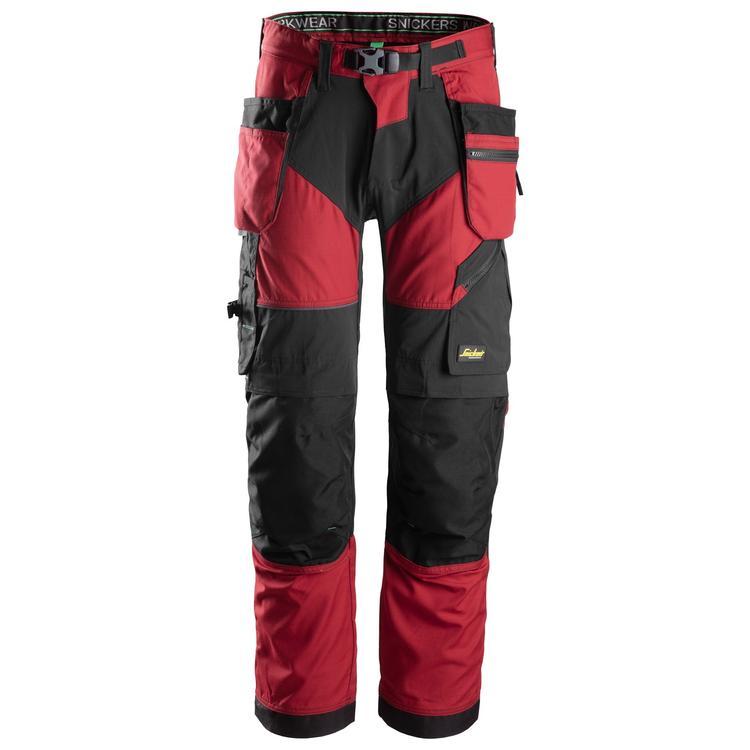 Snickers 6902 Flexiwork Werkbroek+ Met Holsterzakken Chili Red - Black