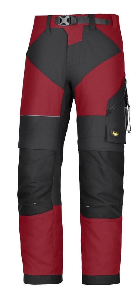 Snickers 6903 Flexiwork Werkbroek+ Chili Red - Black