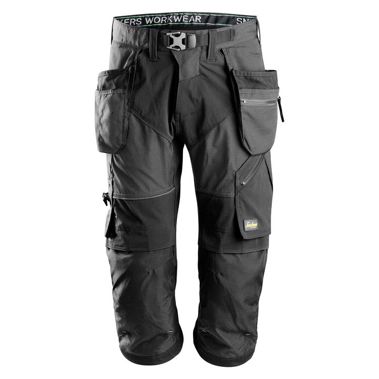 Snickers 6905 Flexiwork Pirate Werkbroek+ Met Holsterzakken Steel Grey - Black