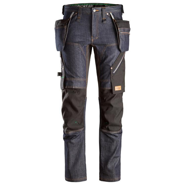 Snickers 6955 Flexiwork Denim Werkbroek+ Met Holsterzakken Denim - Black