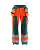 Werkkledij Blaklader 7156 Dames Werkbroek High Vis Met Spijkerzakken